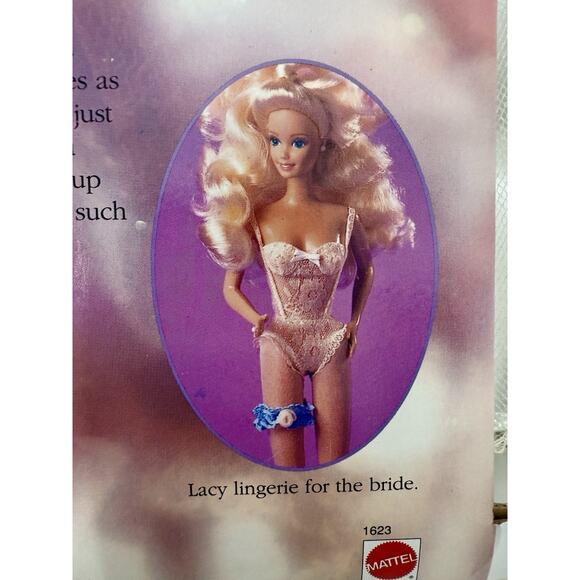 Barbie Dream Bride 1991 #1623 Vintage Satin Lace Wedding Dress Outfit - Picture 10 of 11